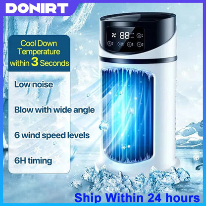 Mini Ar Condicionado Portátil USB Ventilador Refrigerador de Ar Resfriamento a Água Ar Condicionado Refrigerador de Ar para Casa e Escritório
