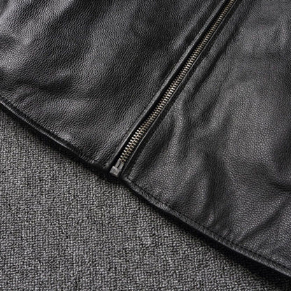 Men Imatition Leather Retro Stand Collar Jacket PunkStyle Coat Motorcycle Clothe