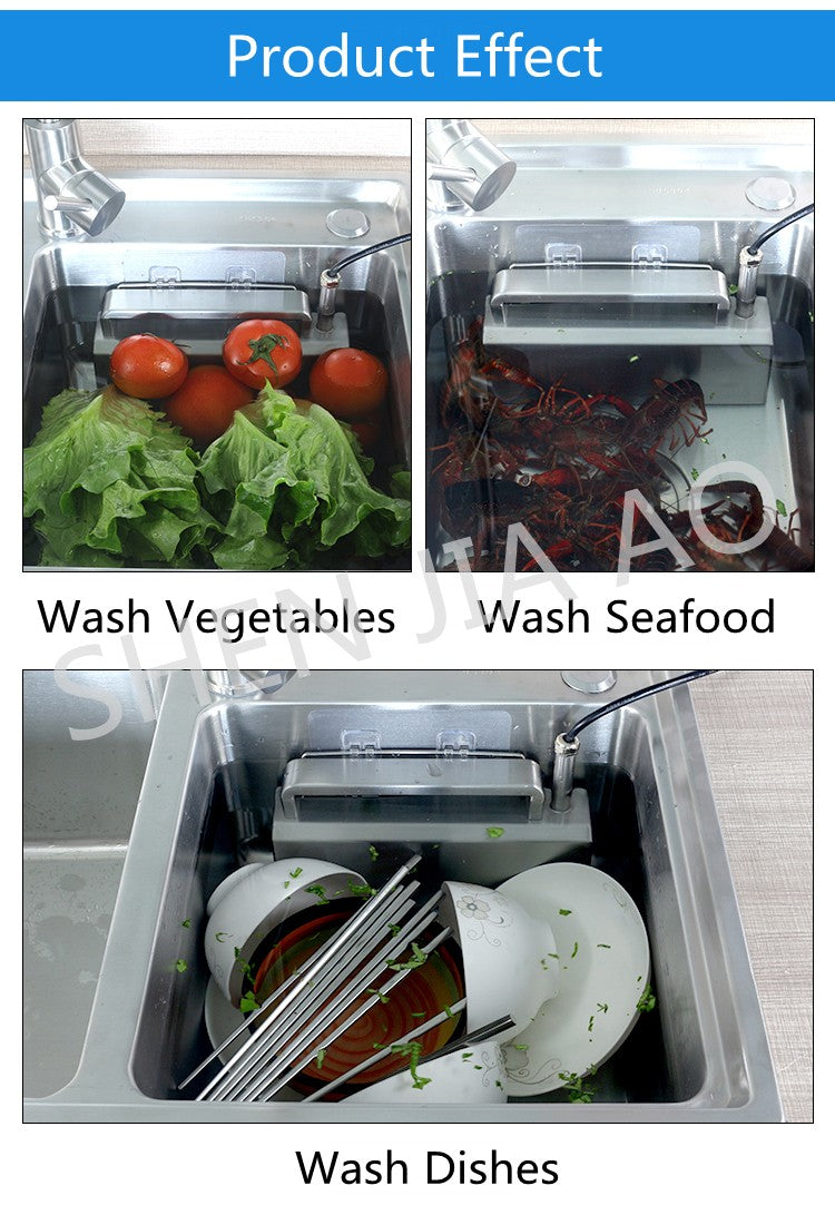 Household Portable Sink Dishwasher Small Free-standing Installation-free Kitchen 110V/220V Automatic Ultrasonic Wash Dishwasher