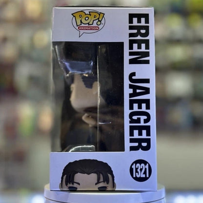 Attack On Titan Action Funko Pop Official Genuine Action Doll Model Eren Jaeger #1321 Vinyl Sculpture Dolls Q Version Gift Toy