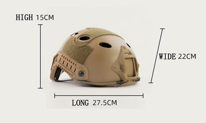 Capacete Tático de Paintball e Airsoft de Alta Qualidade – Proteção para Wargames e Táticas Militares – Capacete Tático FAST