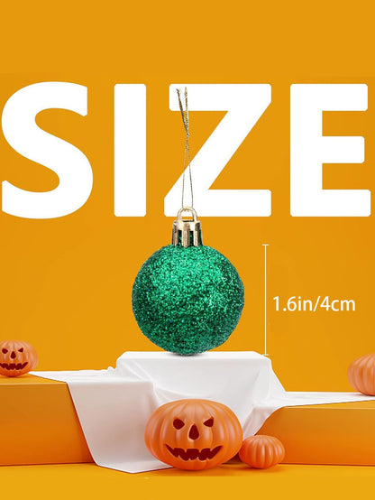 Hallowmas Decoration Balls Christmas Tree Hanging Ornaments Halloween Shiny Ball Festival Family Party Decorations