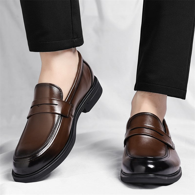 Men's Formal Leather Loafers Italian Style Slip-on  Stylish Elegant Business Shoes Comfortable Lightweight Office Dress Shoes