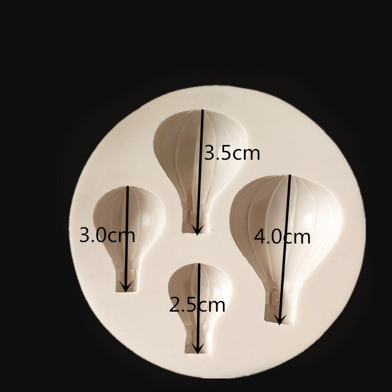 1 unidade Molde de Silicone Balão de Ar Quente Ferramenta de Decoração de Bolo Fondant Molde de Chocolate Pasta Americana Utensílio de Cozinha para Confeitaria