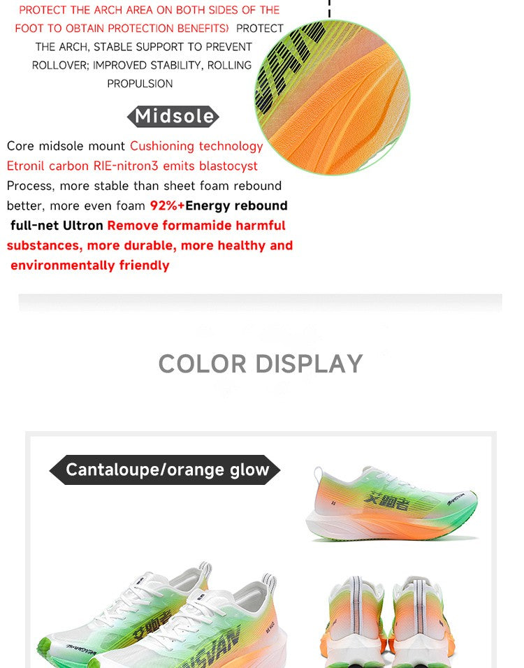Tênis IRUNSVAN HEAT 2.0 com Placa de Carbono, Profissional para Maratona, Corrida, Treino Atlético e Esportivo Masculino