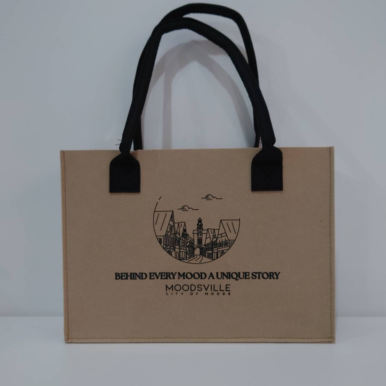 Wholesale 100pcs/lot Hot Sell Large Capacity Customize Logo Size Felt Reusable Tote Shopping Bags for Wedding Party Packaging