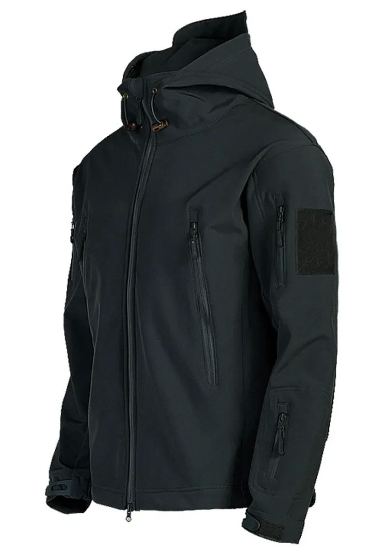 2024 new Tactical Jacket Men Combat Soft Shell Jackets Techwear Windproof Waterproof Breathable Fleece Thermal Hooded Coats