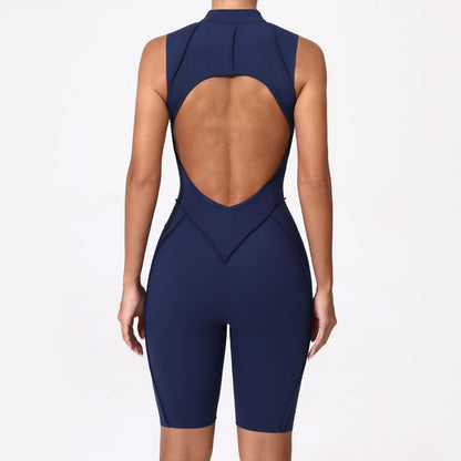 New Yoga Suit Short Sleeve Zipper Sports Clothing Fitness Suits Women Dance Running Training Clothing Gym Push Ups Yoga Suit Set