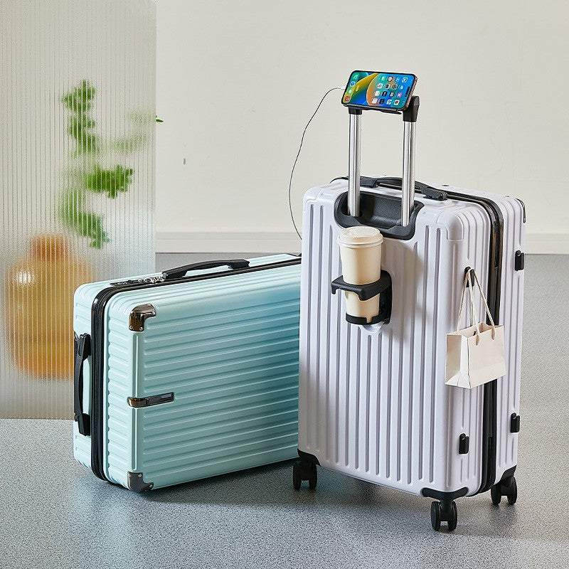 Lightweight Suitcase for Travelling Password Protected Children's Luggage Carry Bag for Men and Women Leather Suitcase 20-26Inch