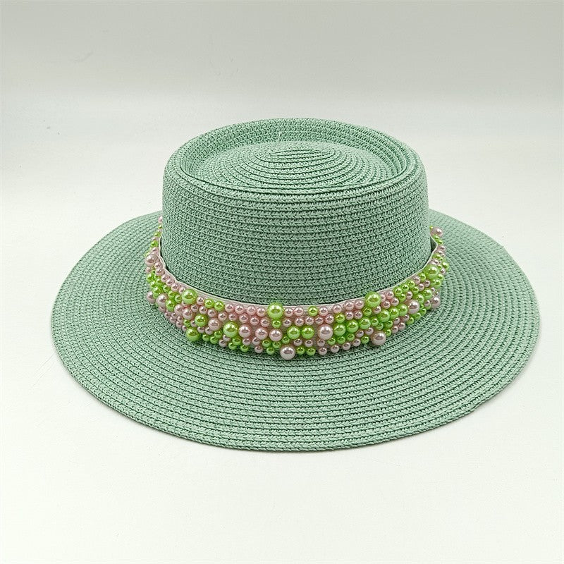 Bucket hat letters summer ladies bucket hat sun hat ladies straw hat fedora hat European men and women hat letters