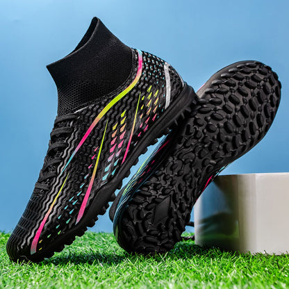 Unisex Soccer Cleats With FG Studs And TF Blades Options For Natural Grass Turf Indoor Superior Traction Anti Slip Grippy Soles