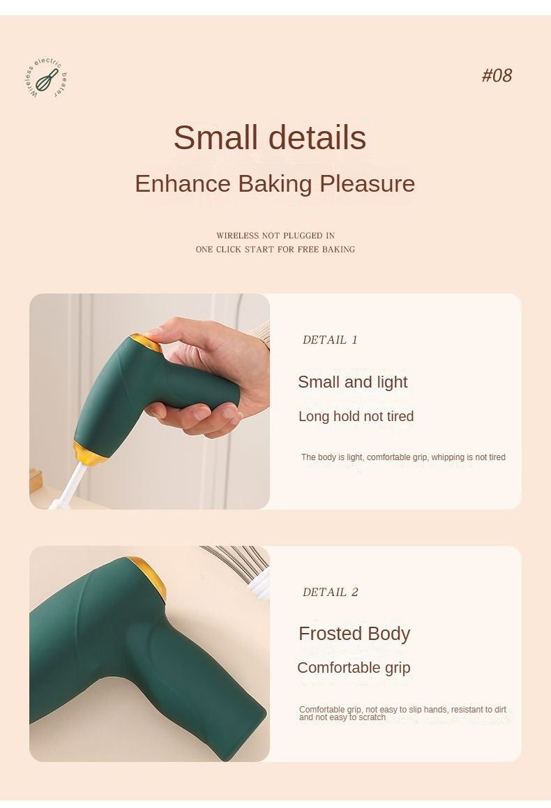 Batedor elétrico de ovos, batedor de leite, máquina portátil para cremes de bolo e geleia, máquina de café e bebidas, misturador de cozinha e doméstico