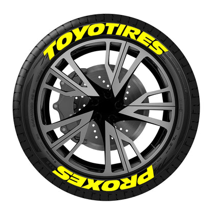 8 peças/lote Letras para pneu de carro Tuning Universal 3D PVC Permanente Adesivos de Decoração de Pneus para Motocicleta