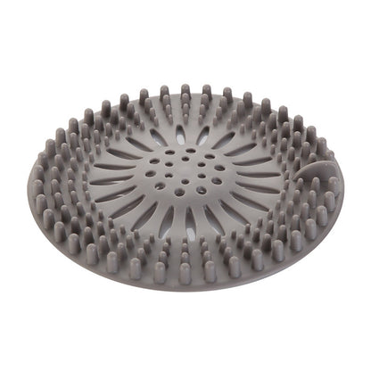 Silicone Drain Hair Catcher with Suction Cup Shower Bathtub Drain Strainer Hair Filter Drain Sink Strainer Bathroom Accessories