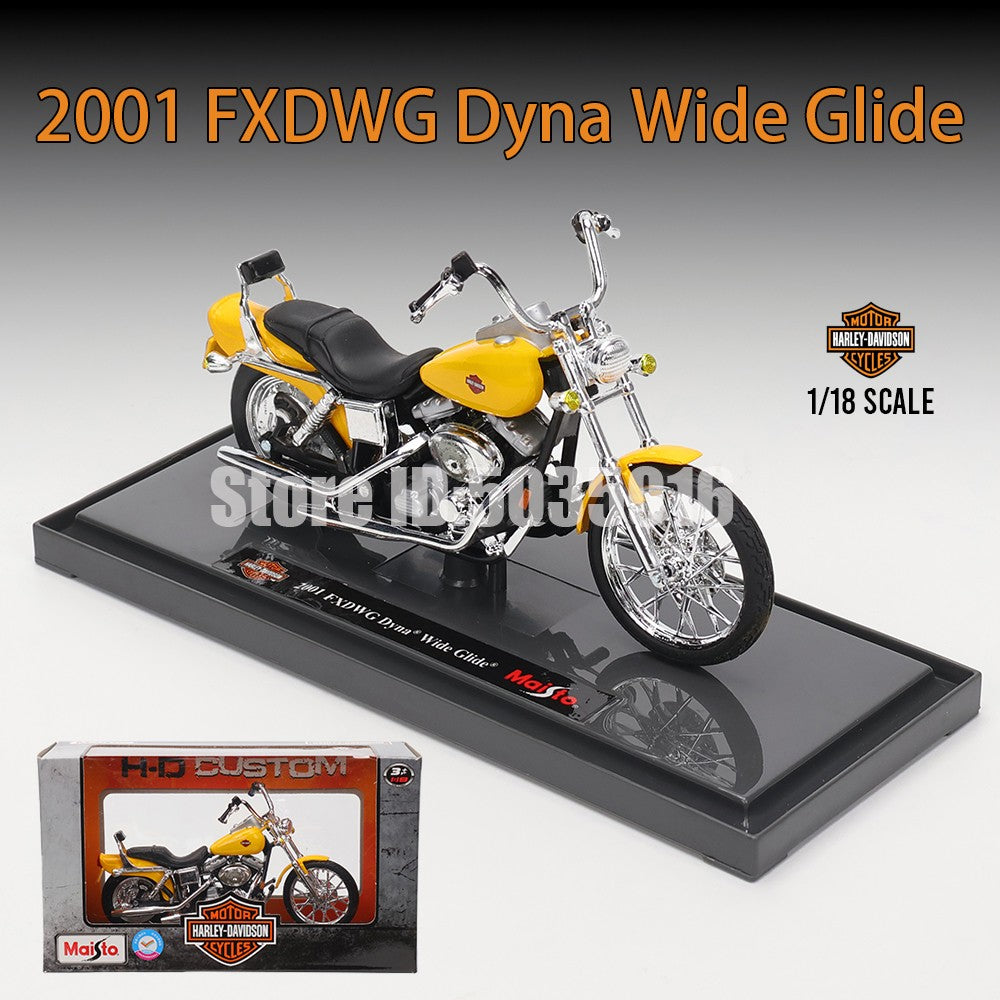 Maisto 1:18 Harley-Davidson Motorcycle 2022 Road King Fat Bob 114 Pan America 1250 Alloy Motorcycle Model Toy Car Collection