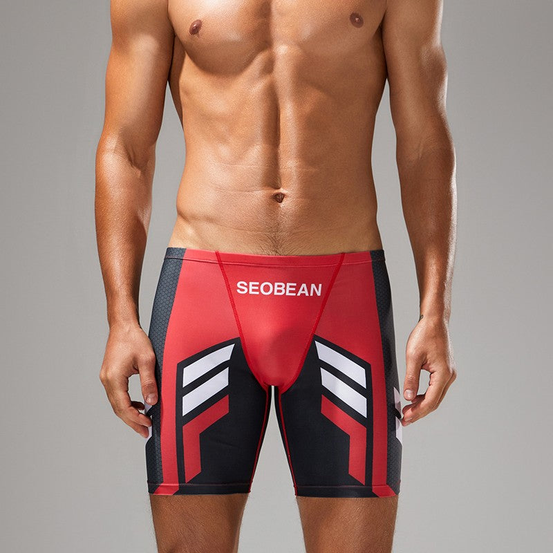 SEOBEAN Men's Low-Waist Boxer Shorts Swimming Trunks Hot Spring Pants Men's Swimsuit Comfortable Briefs Water Sports Gear