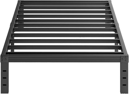 Bases de Cama Metálicas Twin XL de 30 cm de Altura, Estrutura de Cama Plataforma Twin XL Sem Necessidade de Box Spring, Fácil Montagem, Sem Ruído, Resistente, Preto