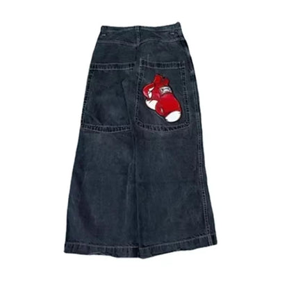 Calça Jeans Baggy Y2K masculina Harajuku anos 2000 vintage bordada de alta qualidade nova Hip Hop streetwear masculina feminina calça jeans casual de perna larga