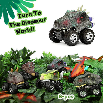 Brinquedos de Dinossauro Carrinhos de Fricção Mini Caminhão Monstro Conjunto de Brinquedos para Crianças Meninos e Meninas Presentes
