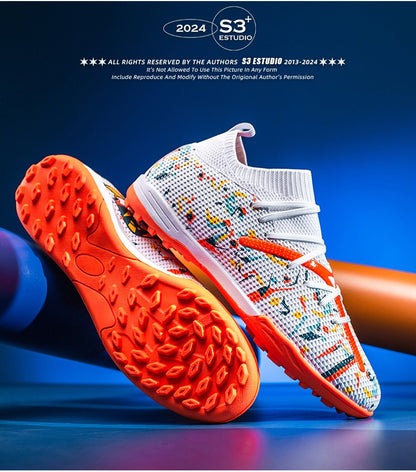 Mens Football Field Boots Ultralight Turf Indoor Society Training Soccer Shoes Cleats for Kids Sneakers TF/FG Football Shoes