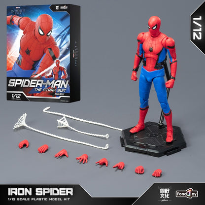 Blokees Original Homem-Aranha Venom Versão HQ 15.5CM 1/12 STARK SUIT Clássico Figura de Ação Montada Coleção Brinquedo Presente