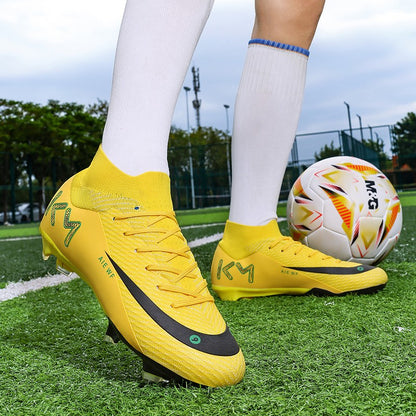 New Men Soccer Shoes Adult Futsal Sport Indoor Football Boots Cleats Non-Slip Boys Grass Ultralight Turf Comfortable Match