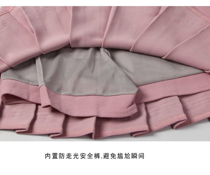 High Waist Women's Skirts Striped Pleated Elastic Waist Female Sweet Mini Dance Plaid Skirt Y2k Korean England Style