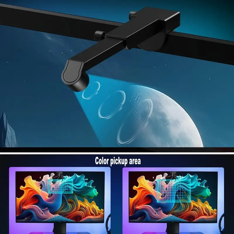Smart TV LED Backlight with Camera for 55-75 inch Screens RGBIC LED Strip Lights Sync to Screen& Music Gaming Room Decor Light