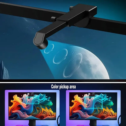 Smart TV LED Backlight with Camera for 55-75 inch Screens RGBIC LED Strip Lights Sync to Screen& Music Gaming Room Decor Light
