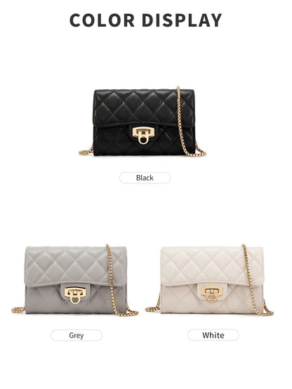 Stylish women's quilted handbag/wallet highquality PU leather crossbody bag casual portable versatile women's clutch