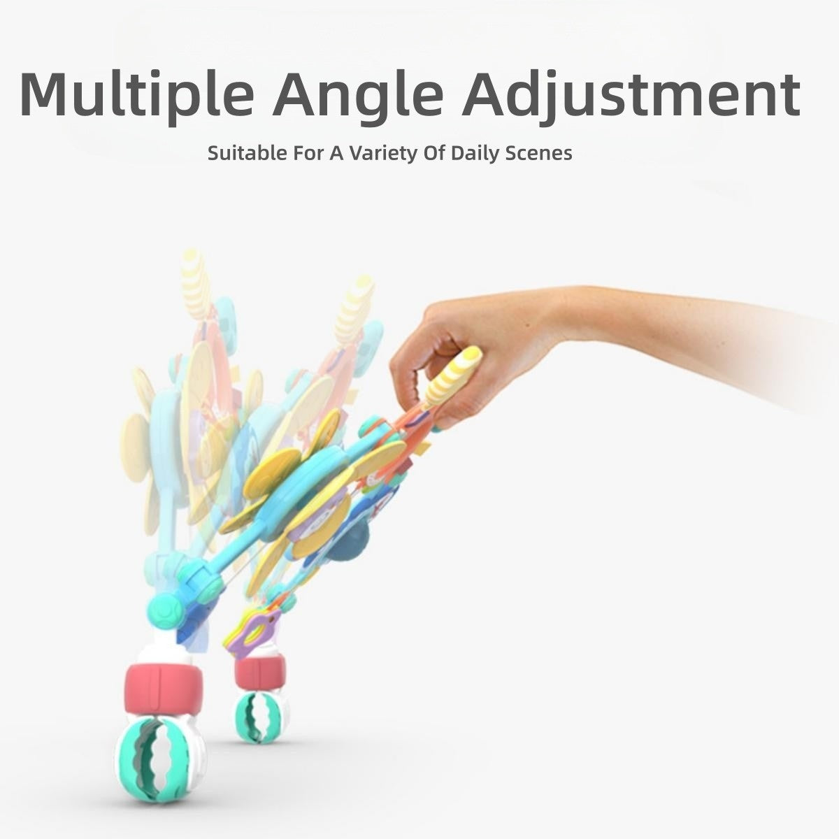 Hanging Bell Baby Stroller Bed Clip Safety Seat Hand Bell Pendant Colorful Multifunctional Soft Toys Stroller Mobile 0-12 Gift