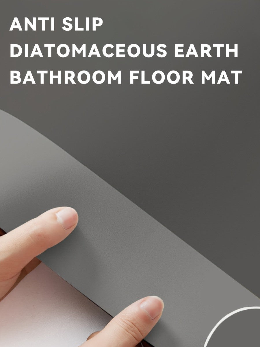 Tapete de banheiro altamente absorvente e antiderrapante - terra diatomácea de secagem rápida, tapete de chão macio e durável para chuveiro