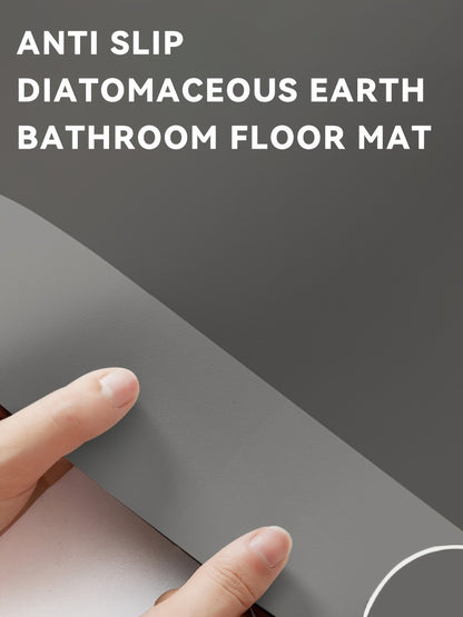 Tapete de banheiro altamente absorvente e antiderrapante - terra diatomácea de secagem rápida, tapete de chão macio e durável para chuveiro