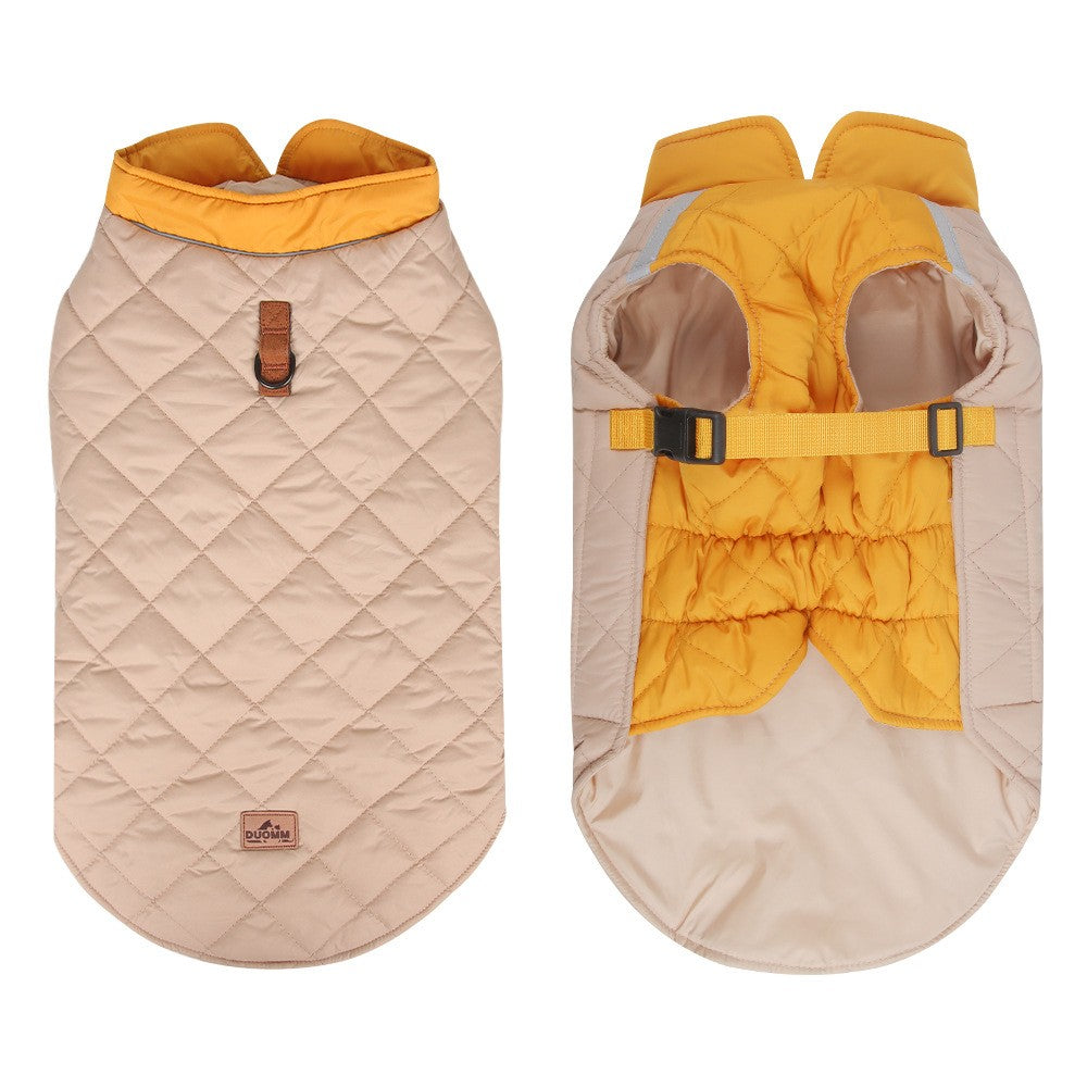 Roupas de inverno para cães colete à prova d'água jaqueta para cães pequenos e grandes casaco quente para cães de estimação roupas acolchoadas para buldogue francês