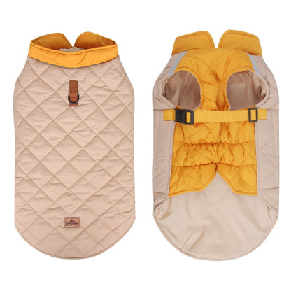 Roupas de inverno para cães colete à prova d'água jaqueta para cães pequenos e grandes casaco quente para cães de estimação roupas acolchoadas para buldogue francês