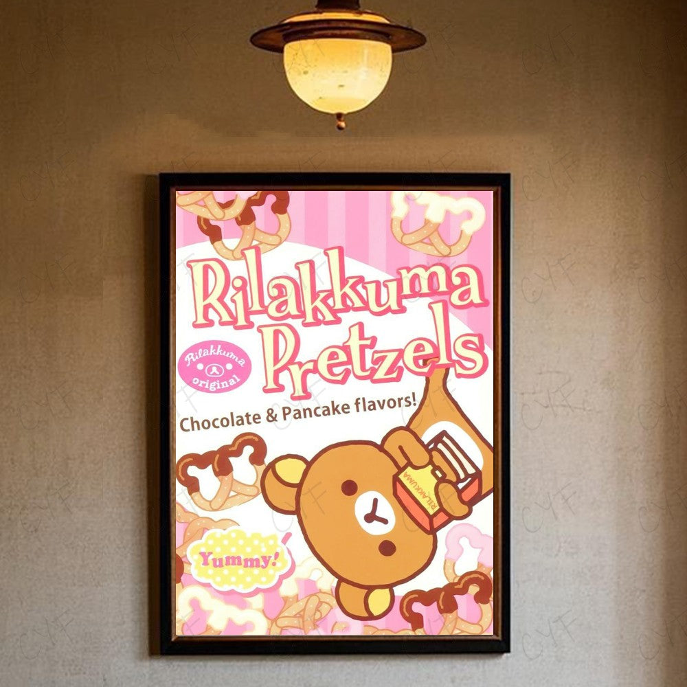 Cute Cartoon Anime R-Rilakkuma Poster High Quality Wall Art for Home Office Bedroom Living Room Hallway Bar Perfect Gift Idea