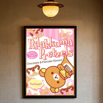 Cute Cartoon Anime R-Rilakkuma Poster High Quality Wall Art for Home Office Bedroom Living Room Hallway Bar Perfect Gift Idea