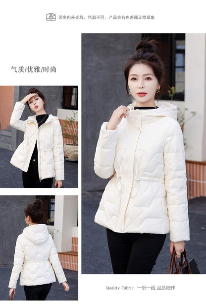 Down For Women, Lightweight Short, 2024 Winter New Collection, Waist Cinching And Warm, Duck Down Slim Fit, Korean Version