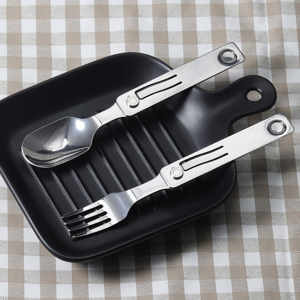Roxon C2 Utensílio para Acampamento, Talheres Dobráveis Destacáveis 2 em 1 com Garfo e Colher para Ambientes Externos, Acampamento, Caminhada, Fácil de Transportar e Altamente