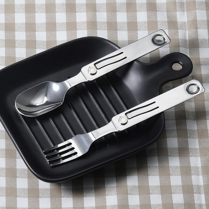 Roxon C2 Utensílio para Acampamento, Talheres Dobráveis Destacáveis 2 em 1 com Garfo e Colher para Ambientes Externos, Acampamento, Caminhada, Fácil de Transportar e Altamente
