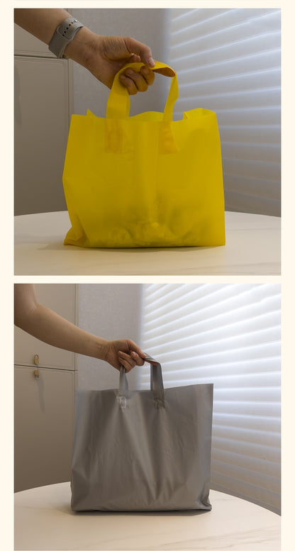 50pcs frosted tote bags cosmetics store gift bags printed logo simple fashion packaging bags plastic bags custom wholesale
