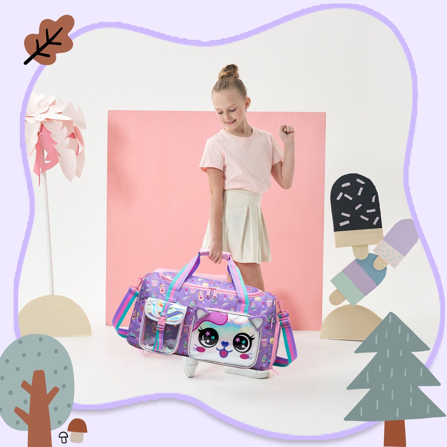 Travel Bag for Girls Lightweight Durable Spacious Carry On Tote for Weekend Gym Business Stylish Adventure Duffel