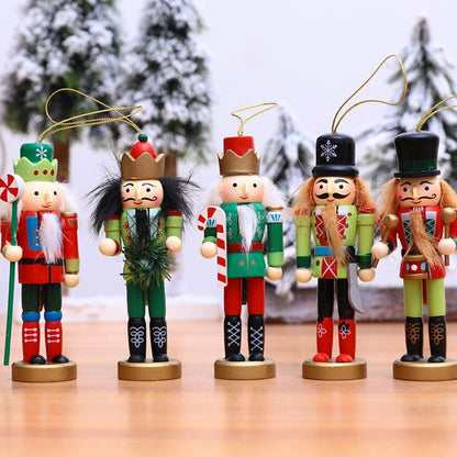 10/12/14cm Nutcracker Miniatures Pink Series Nutcracker Puppet Ornaments Desktop Decoration Cartoons Walnuts Soldiers Band Do