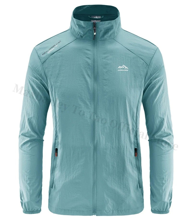 Men's Summer Skin Quick Dry Hiking Jacket Waterproof Sun UV Protection Coats Men Outdoor Sports Fishing Camping Running Jacket