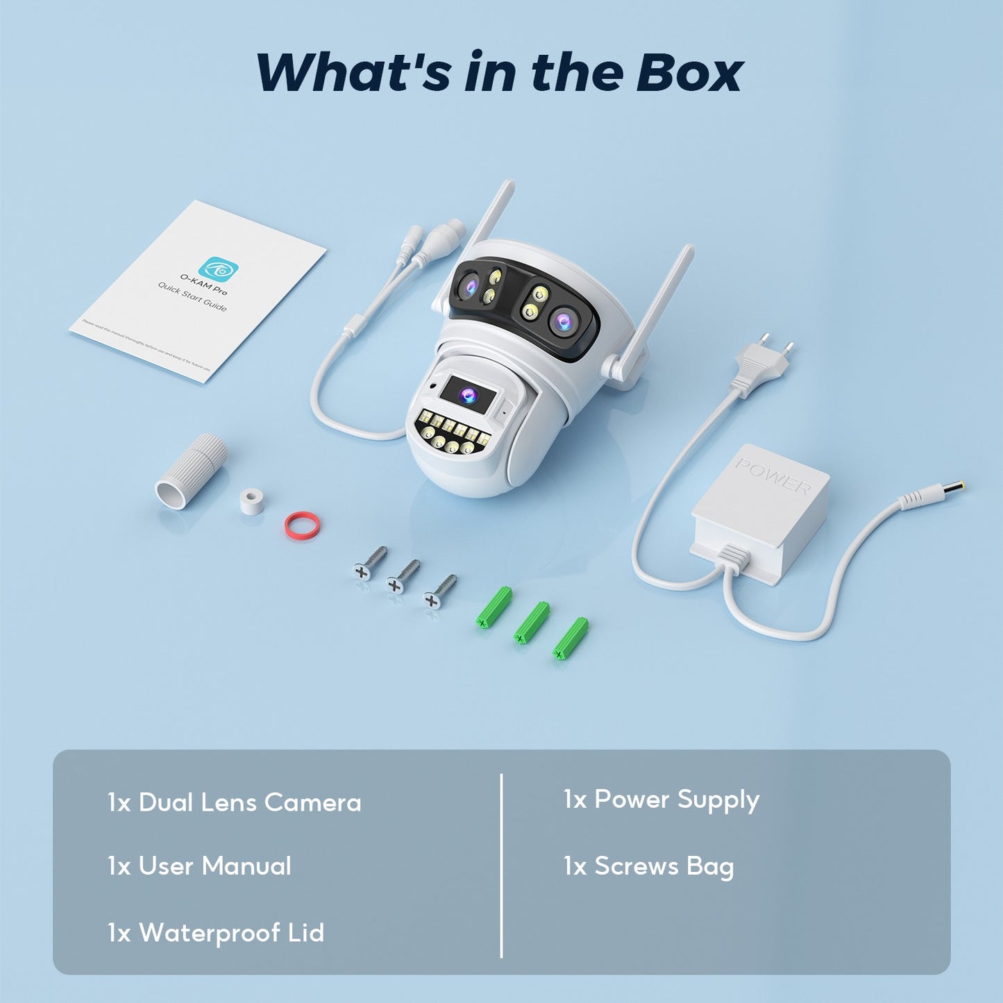 15MP 8K HD Wifi Surveillance Camera Outdoor Three Lens Three Screens Security IP Camera Human Detection 5G Wifi Camera O-KAM PRO