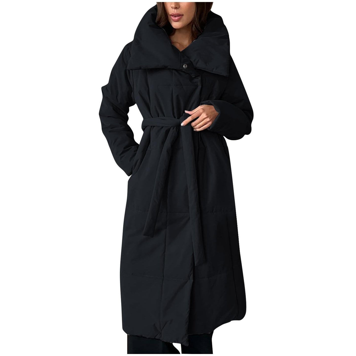 New Winter Women's Large Quilt Cotton Clothes Fashion Loose Long Overcoat Warm Cotton Jacket Female Cold Padded Jacket ?? ????