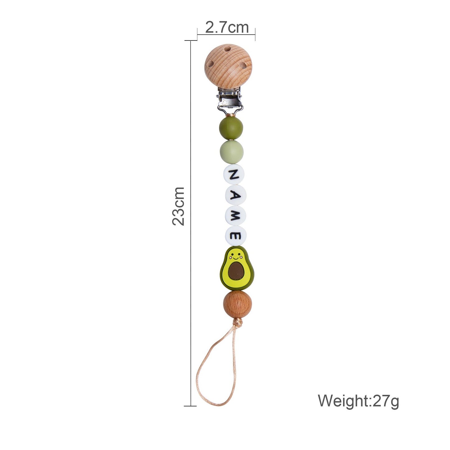 Baby Silicone Leopard animal custom pacifier chain Holder Personalized Name Baby Teether Teething pacifier Chain Clip Kids Goods