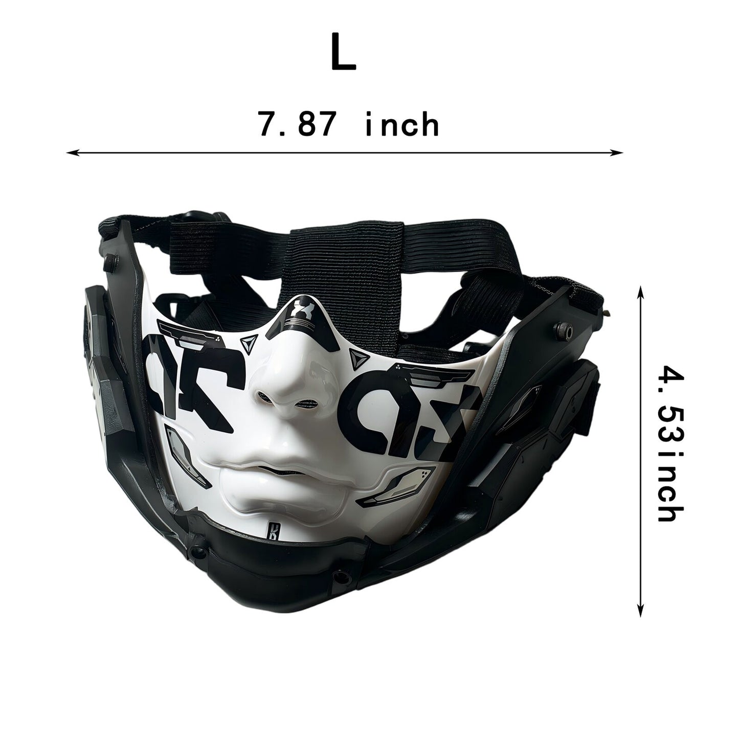 14 Color Two Sizes Cyberpunk Half Face Mask Halloween Cosplay Mask Adjustable Strap Breathable Comfort Party Costume Face Cover
