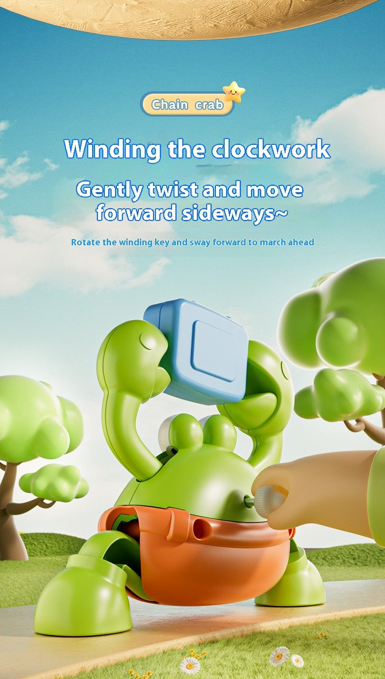 Children's Fun Crab Toys with Camera Toys Simulation Crab Crawling Baby Crawling Chain Toys Toddler Interactive Montessori Toys