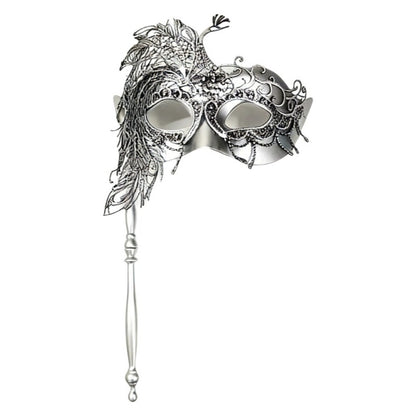 Half-face Handheld Masquerade Masks Masquerade Ball Props Carnival Party Lace Peacock Mask Costume Party Deecor with Stick